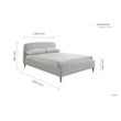 Otley Dove Grey Fabric Bed - Sizes Available