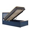 Phoenix Navy Blue Wood Ottoman Storage Bed - Sizes Available