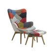 Sloane Multi Coloured Patchwork Fabric Armchair