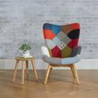 Sloane Multi Coloured Patchwork Fabric Armchair