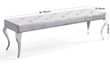 Louis Grey Velvet Fabric 170cm Dining Bench