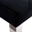 Louis Black Velvet Fabric 170cm Dining Bench