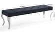 Louis Black Velvet Fabric 170cm Dining Bench