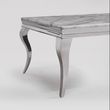 Louis Grey Marble and Chrome Coffee Table