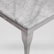 Louis Grey Marble and Chrome Coffee Table