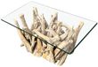 Driftwood Root and Glass Small Coffee Table