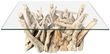 Driftwood Root and Glass Small Coffee Table