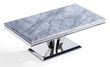 Dolce Grey Marble and Chrome Coffee Table