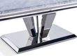 Dolce Grey Marble and Chrome Coffee Table