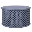 Clearance - Jaipur Lattice Grey Mango Wood Round Coffee Table - Brand New Item