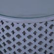 Clearance - Jaipur Lattice Grey Mango Wood Round Coffee Table - Brand New Item