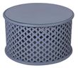 Clearance - Jaipur Lattice Grey Mango Wood Round Coffee Table - Brand New Item