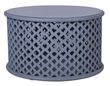Clearance - Jaipur Lattice Grey Mango Wood Round Coffee Table - Brand New Item