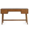 Lowry Cherry Wood Retro Style 3 Drawer Dressing Table with Stool