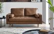 Henley Brown Faux Leather 3 Seater Sofa
