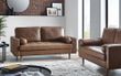 Henley Brown Faux Leather 3 Seater Sofa