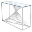 Calabria Glass and Chrome Console Table