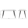 Bentley Designs Martini Clear Tempered Glass 6 Seater Dining Table