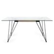 Bentley Designs Miro Clear Tempered Glass 6 Seater Dining Table