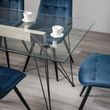 Bentley Designs Miro Clear Tempered Glass 6 Seater Dining Table