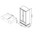 Bentley Designs Ashby White 2 Door Combi Wardrobe