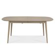 Bentley Designs Dansk Scandi Oak 6-8 Seater Extending Dining Table Set with 6 Upholstered Chairs in Cold Steel Fabric