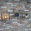 Dutch Glass and Metal Wall Rack