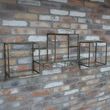 Dutch Glass and Metal Wall Rack
