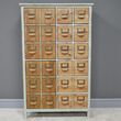 Dutch Industrial Wooden 2 Door with Multi Drawer Apothecary Tall Cabinet