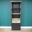 Dutch Industrial Mango Wood Narrow Bookcase