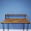 Dutch Industrial Mango Wood and Metal Desk