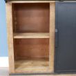 Dutch Industrial Mango Wood and Glass Dresser Unit