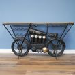 Dutch Mango Wood and Metal Bike Bar Unit