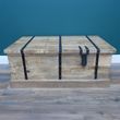 Dutch Mango Wood Trunk with Wine Bottle Storage