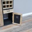 Dutch Mango Wood and Black Metal Large Bar Cabinet