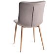 2 x Bentley Designs Eriksen Grey Velvet Fabric Dining Chair with Oak Effect Legs