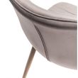 2 x Bentley Designs Eriksen Grey Velvet Fabric Dining Chair with Oak Effect Legs