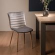 2 x Bentley Designs Eriksen Grey Velvet Fabric Dining Chair with Oak Effect Legs