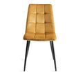 2 x Bentley Designs Mondrian Mustard Velvet Fabric Dining Chair with Black Legs