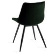 2 x Bentley Designs Seurat Green Velvet Fabric Dining Chair with Black Legs
