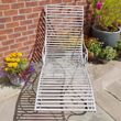 Antique Grey Metal Lounger