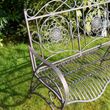 Rusty Brown Metal Garden Bench