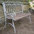 Lincoln Antique Grey and Fir Wood Garden Bench