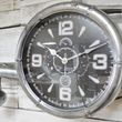 Silver Aeroplane Metal Clock