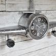 Silver Aeroplane Metal Clock