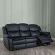 Berlin Black Leather Recliner Sofa Set