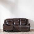 Athena Dark Brown Leather 3 Seater Recliner Sofa