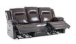 Athena Dark Brown Leather 3 Seater Recliner Sofa