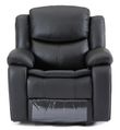 Berlin Black Leather Recliner Armchair