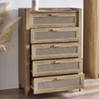 Sydney Faux Rattan 5 Drawer Midi Chest